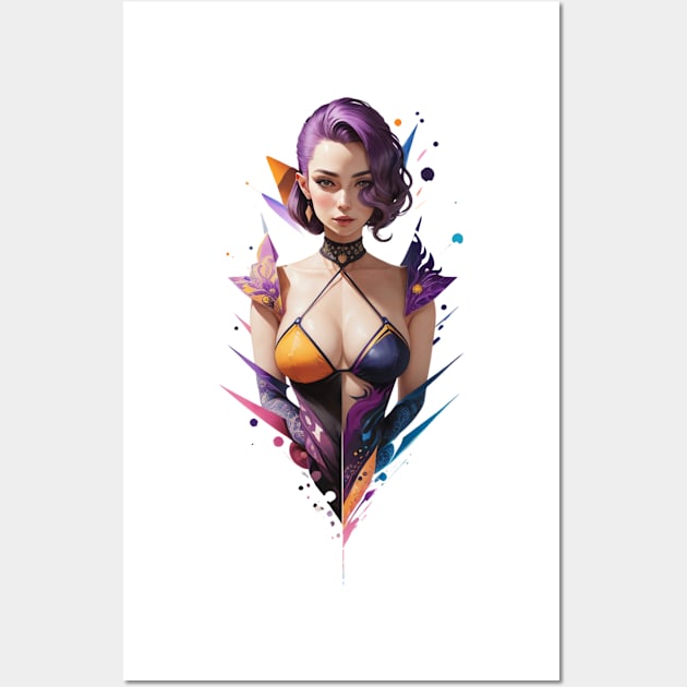 purple woman Wall Art by Karma